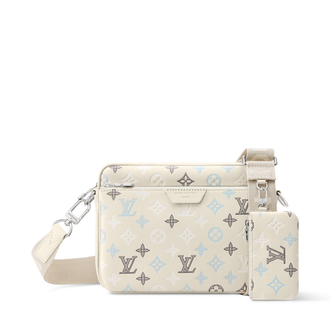 Louis Vuitton アイボリー ショルダーバッグ Trio Messenger Monogram Shadow - Men - Bags | LOUIS VUITTON ®